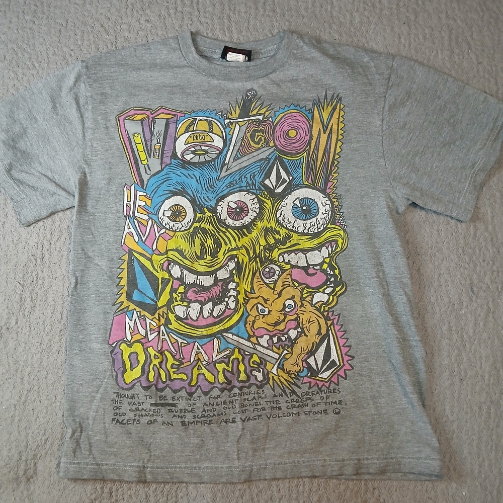 Volcom Kids Gray Tee with Colorful Graphic